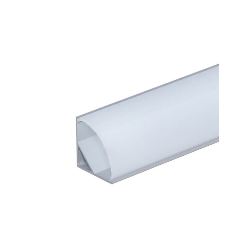 Profil Aluminium Anodis Angle Diffuseur Blanc Pour Ruban Led M