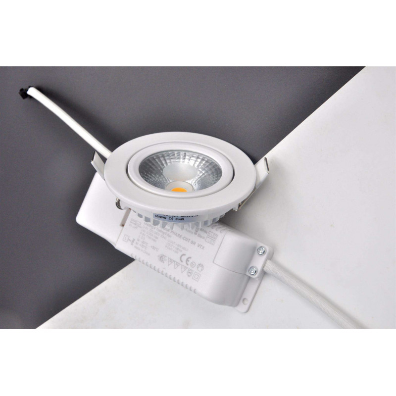 Spot LED Encastrable Dimmable 8W Extra Plat