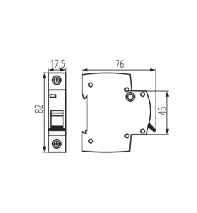 Disjoncteur Unipolaire 2A 1P Courbe B