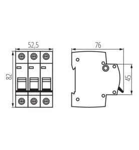 Disjoncteur Triphasé Modulaire 10A 3P Courbe B