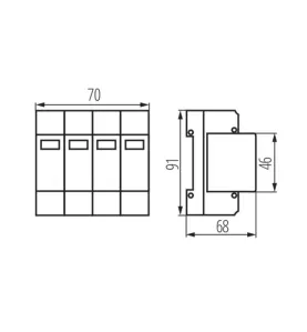 Limiteur de Surtension Classe 2 (T2/C) 3P+N KSD