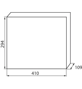 Tableau Électrique mural Blanc / bleu 2x18P Modules