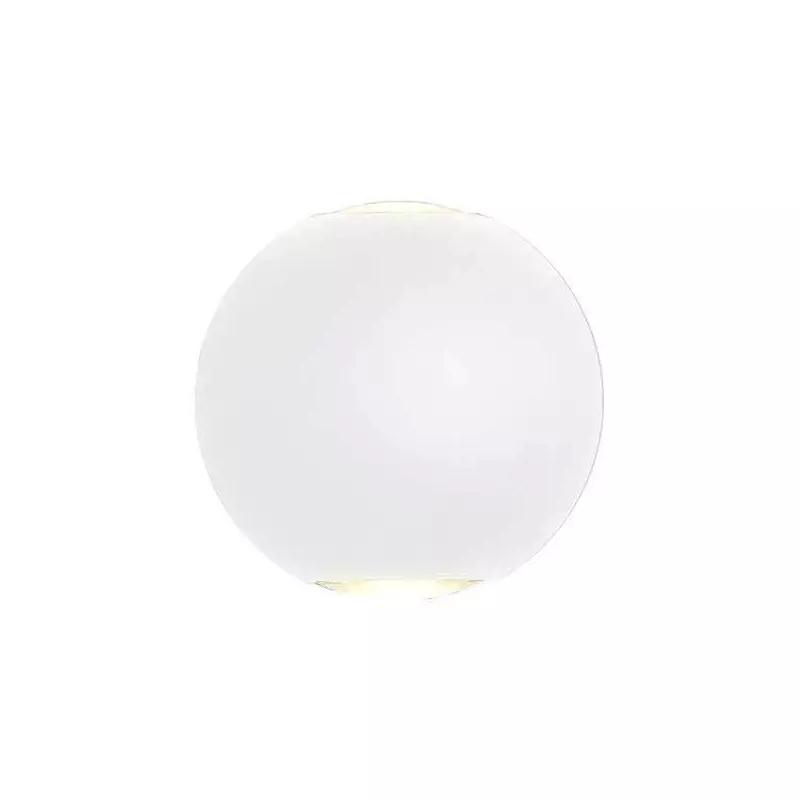 Applique LED murale 6W Rond étanche IP54 Blanc - Blanc Chaud 3000K 