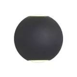 Applique LED murale 6W Rond étanche IP54 Noir - Blanc Naturel 4000K 