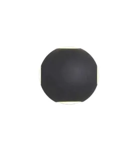 Applique LED murale 4W Rond étanche IP54 Noir - Blanc Naturel 4000K