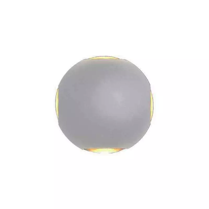 Applique LED murale 4W Rond étanche IP54 Gris - Blanc Naturel 4000K