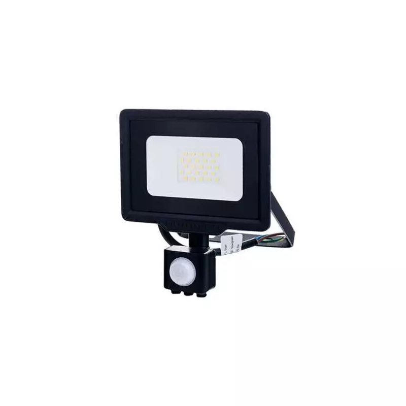 Projecteur LED à Détecteur 20W étanche IP65 1600lm (107W) - Blanc du Jour 6000K