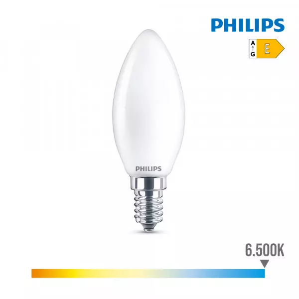 Ampoule LED flamme avec culot standard E14, et conso. de 5,3W