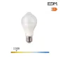 Ampoule LED E27 12W Ronde A60 à Détection de Mouvement - Blanc Chaud 3200K