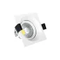 Downlight LED 8W carré Blanc - Blanc Naturel 4500K