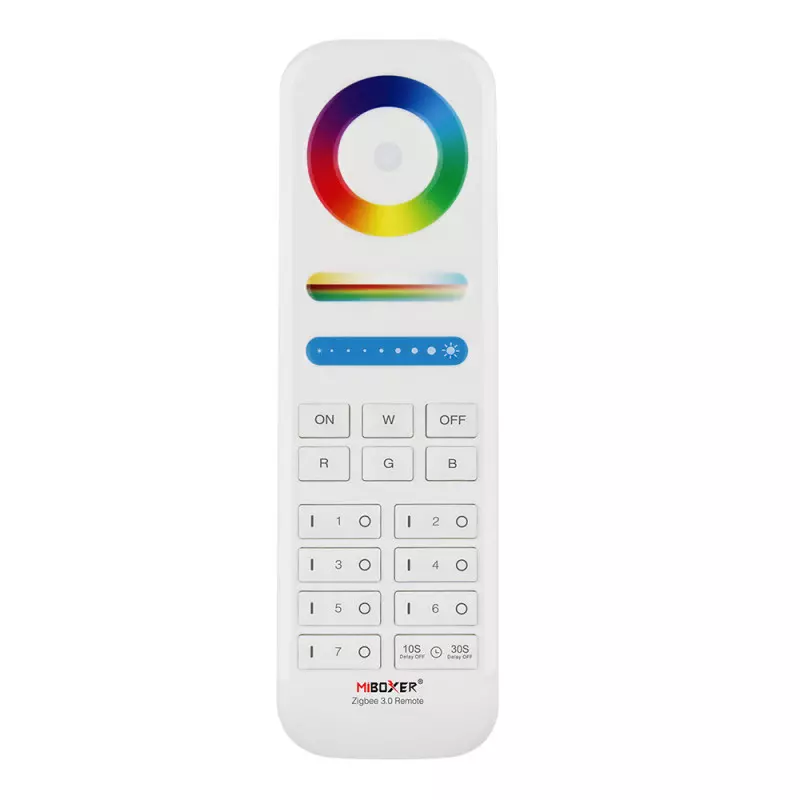 Télécommande RadioFréquence ZigBee 3.0 RGB+CCT 7 Zones 089Z