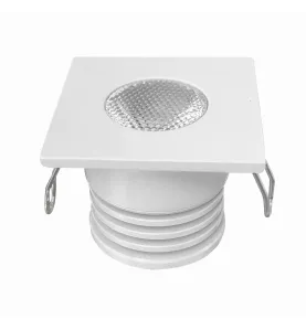 Spot LED Carré blanc Encastrable Compact 4W 12V Équivalent 30W - Blanc Naturel 4000K