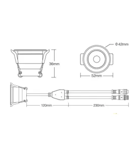 Mini spot LED ultra-plat encastrable étanche RGBW