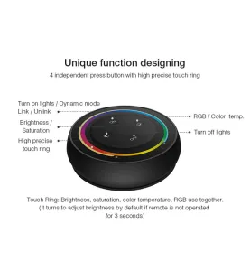 Mini-Télécommande LED RadioFréquence Dimmable Grise - RGB + CCT S2-G