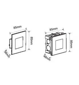 Spot LED encastrable mural 2,5W étanche IP65 150lm 3CCT 220V - Blanc