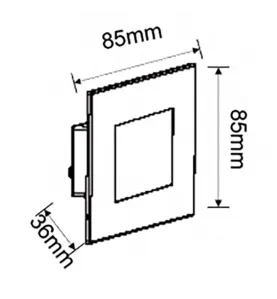 Spot LED encastrable mural 2,5W étanche IP65 150lm 3CCT 220V - Gris