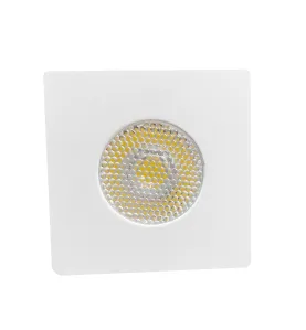 Spot LED Carré blanc Encastrable Compact 4W 12V Équivalent 30W - Blanc Naturel 4000K