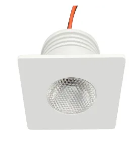 Spot LED Carré blanc Encastrable Compact 4W 12V Équivalent 30W - Blanc Naturel 4000K