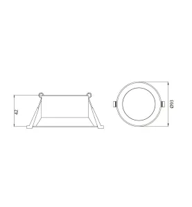 Spot encastrable orientable anti-éblouissement 86mm