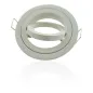 Support spot rond encastrable orientable blanc