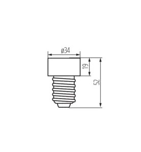 Douille E27/GU10 AC250V Ø34mm Blanc