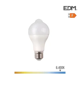 Ampoule LED A60 E27 avec Detecteur 12W 1055lm (75W) 220° - Blanc du Jour 6400K