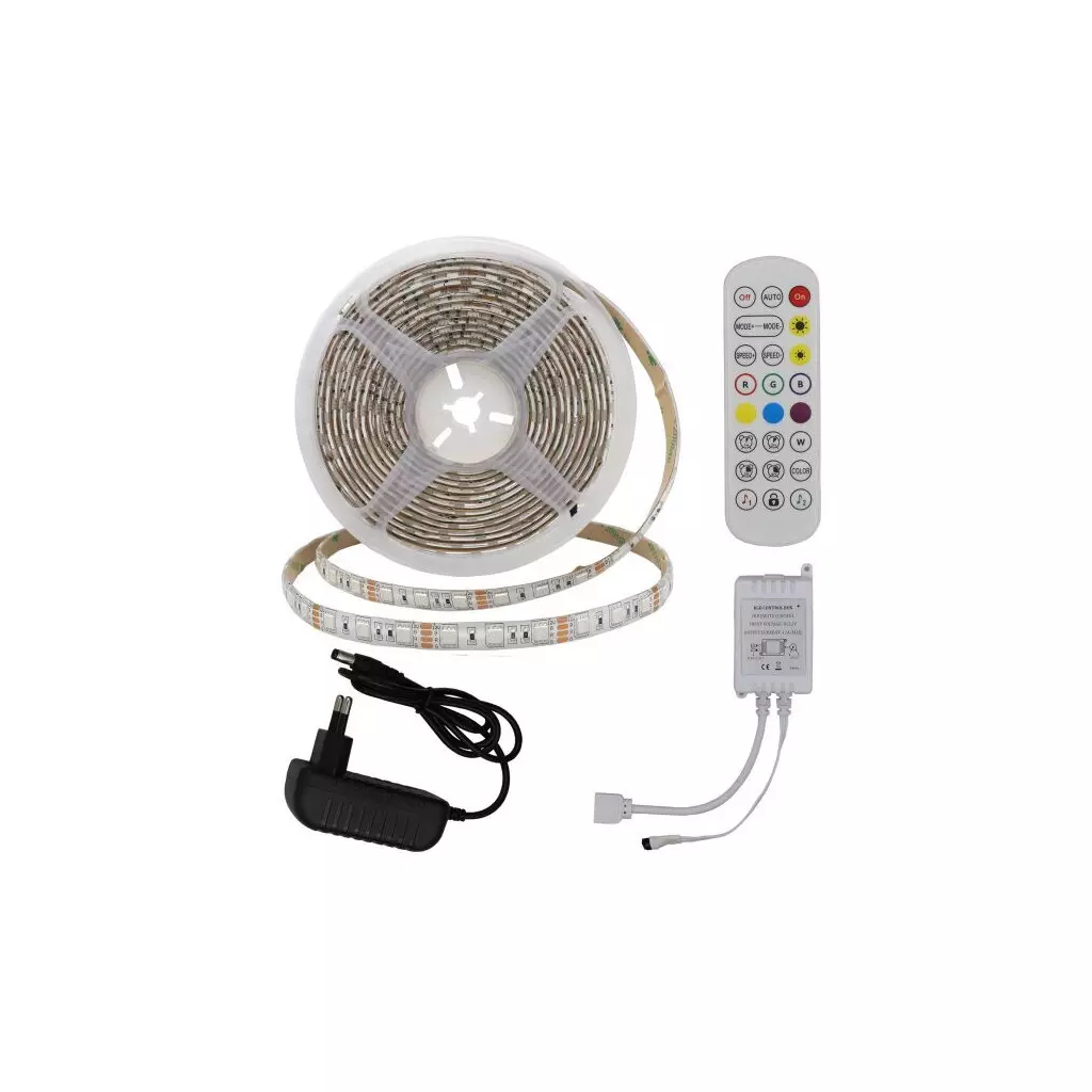 6 mètres 12V étanche RGB ruban LED avec télécommande touch, 30