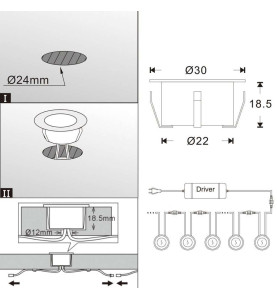 Spot LED extérieur étanche décoratif encastrable