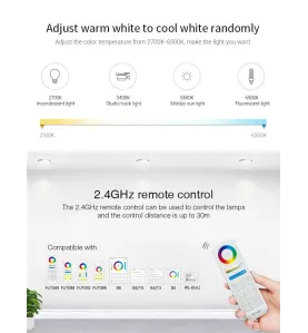 Contrôleur LED Wifi CCT RGB étanche IP67 5 en 1 DC12 pour mini spots LED