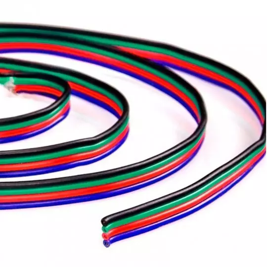 Câble pour Ruban LED RGB 4 Fils 0,2mm² Vendu au Mètre