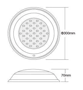 Lampe LED de piscine RGB+CCT 27W IP68 AC12V-DC12-24V LoRa pilotable UW02