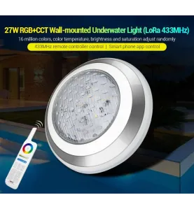 Lampe LED de piscine RGB+CCT 27W IP68 AC12V-DC12-24V LoRa pilotable UW02