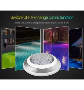 Lampe LED de piscine RGB+CCT 27W IP68 AC12V-DC12-24V LoRa pilotable UW02