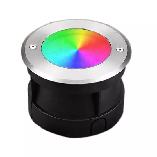 Spot LED Encastable Sol Extérieur 9W 600lm 15° Étanche IP68 - RGB+