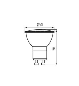 Spot LED GU10 1,2W PAR16 équivalent à 9,6W - Blanc Chaud 3000K