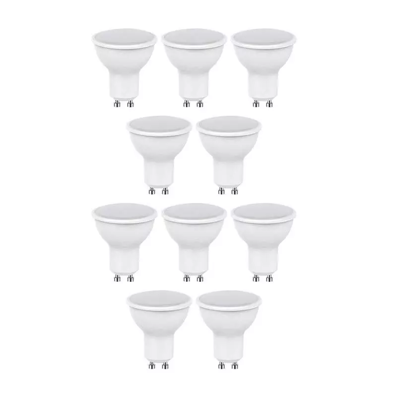 Lot de 10 Spots LED GU10 5W (eq. 40W) 320lm Premium - Blanc du Jour 6000K