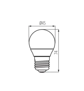 Ampoule LED E27 4,2W G45 Équivalent à 33,6W - Blanc du Jour 6500K