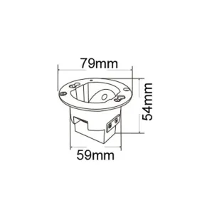 Spot LED 3W Encastrable Mural Rond Noir IP44 R2 CCT