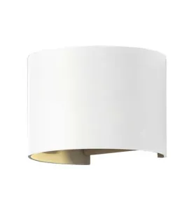 Applique LED murale 6W Rond étanche IP54 Blanc - Blanc Chaud 3000K