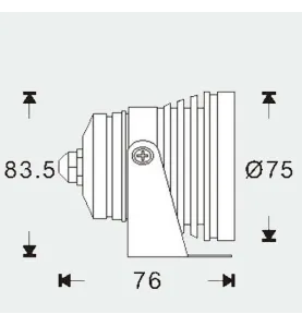 Projecteur LED 7W RGB décoratif. Lumière puissante et focalisée