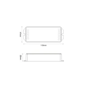 Contrôleur LED DC12/36V 10A/Ch RadioFréquence / Alexa / Google Asisstant - CCT 2700K-6500K 035P