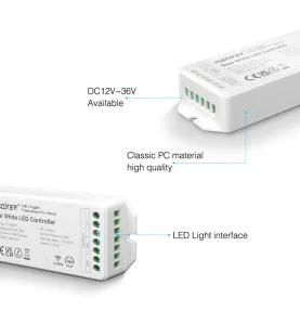 Contrôleur LED DC12/36V 10A/Ch RadioFréquence / Alexa / Google Asisstant - CCT 2700K-6500K 035P