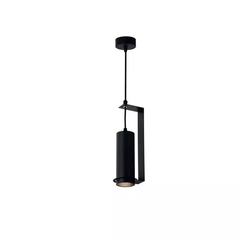 Suspension Moderne GU10 Noire H20cm