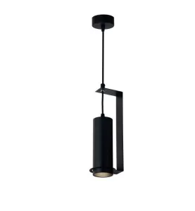 Suspension Moderne GU10 Noire H20cm