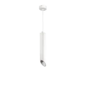 Suspension Moderne GU10 Blanche Diffuseur Blanc H30cm