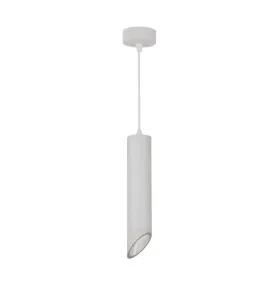 Suspension Moderne GU10 Blanche Diffuseur Blanc H30cm