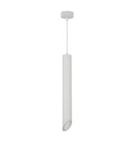 Suspension Moderne GU10 Blanche Diffuseur Blanc H50cm