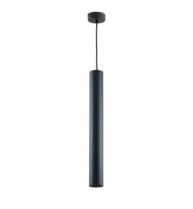 Suspension Moderne GU10 Noire Diffuseur Noir H50cm