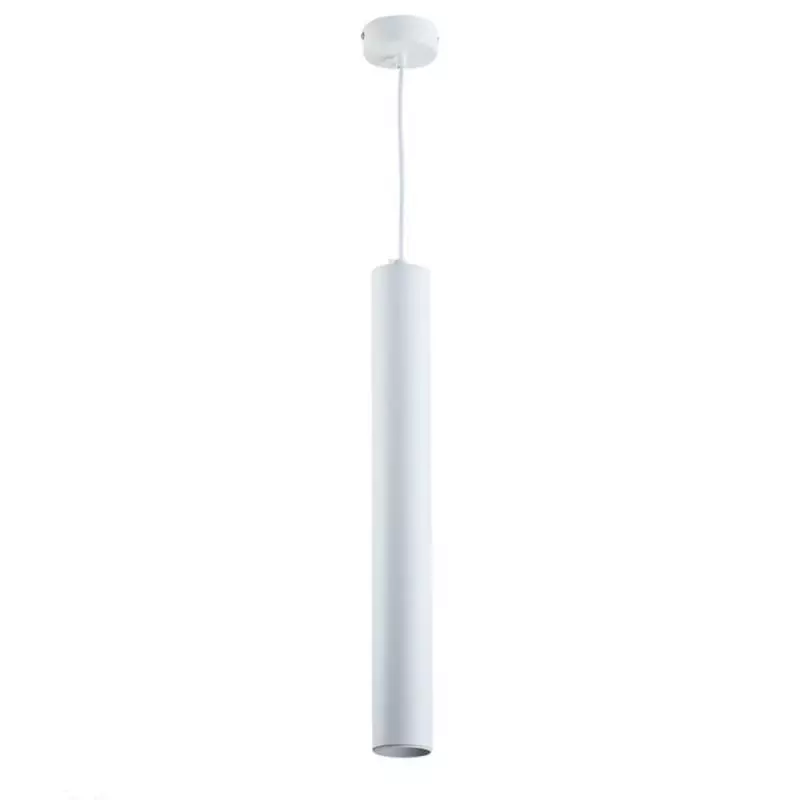 Suspension Moderne GU10 Blanche Diffuseur Blanc H50cm