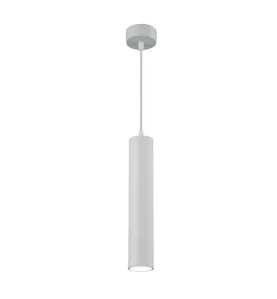 Suspension Moderne GU10 Blanche Diffuseur Blanc H50cm